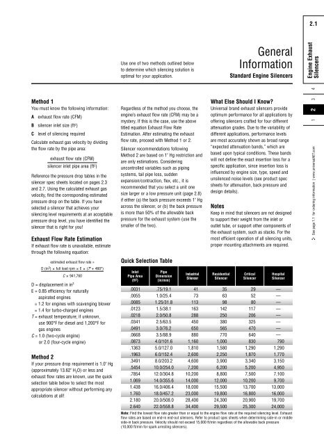 Engine Exhaust Silencers - Universal: Acoustic Silencers