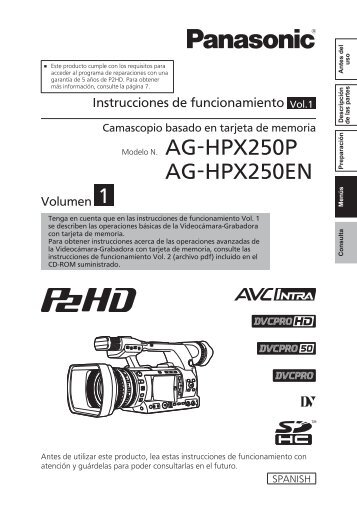 AG-HPX250EN - Panasonic