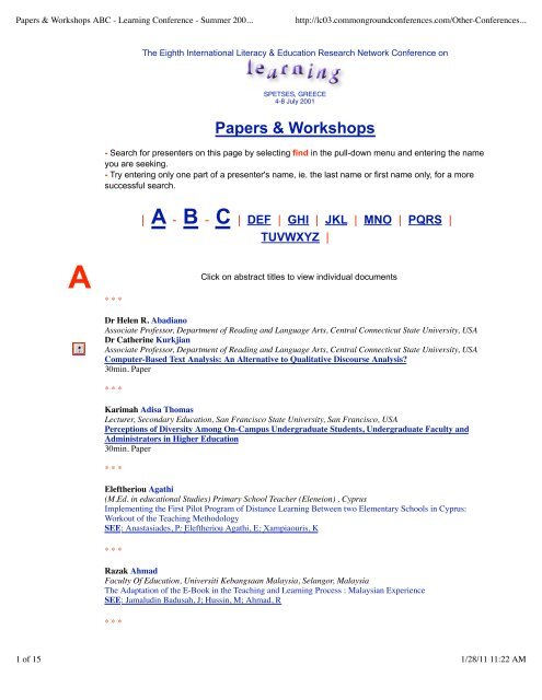 Computer-based text analysis - Department of Reading and ...