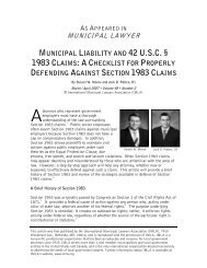 Section 1983: Municipal Liability and 42 USC § 1983 Claims - Baker ...