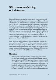 SBU:s sammanfattning och slutsatser