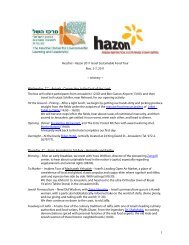 2011 Israel Sustainable Food Tour Schedule [PDF]. - Hazon