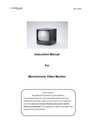 Instruction Manual For Monochrome Video Monitor