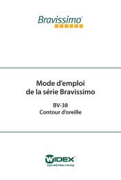 Mode d'emploi de la sÃ©rie Bravissimo - Widex