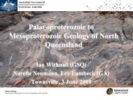 Palaeoproterozoic to Mesoproterozoic Geology of North Queensland