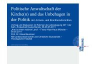 Politische Anwaltschaft der Kirche(n) - Katholische Ãrztearbeit ...