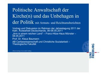 Politische Anwaltschaft der Kirche(n) - Katholische Ãrztearbeit ...