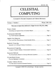 CELESTIAL COMPUTING - Orbital and Celestial Mechanics Website