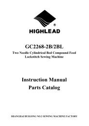 Parts book for Highlead GC2268-2B/2BL
