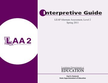 LAA 2 Interpretive Guide - Louisiana Department of Education