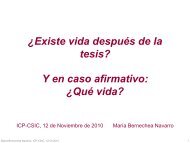 ¿Existe vida después de la tesis? Y en caso afirmativo:¿Qué vida?