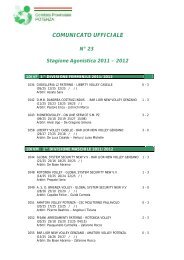 Comunicato Ufficiale nÃ‚Â° 23 del 03 maggio 2012 - pallavolo.com