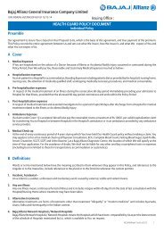 Policy Wordings - Bajaj Allianz