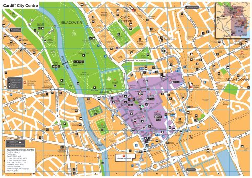 Cardiff City Centre Map printable-street-map-of-cardiff-wales-hebstreits-sketches-pertaining