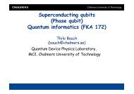 Superconducting qubits (Phase qubit) Quantum informatics (FKA 172)