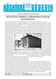 HÚSZ ÉVES DOROG VÁROS BARÁTAINAK EGYESÜLETE