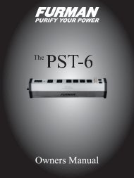 PST-6 Manual.indd - Furman Sound