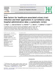 Risk factors for healthcare-associated urinary tract infection and their ...