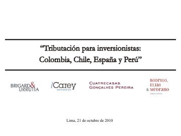 Adquisición de sociedades residentes en Colombia, Chile y España