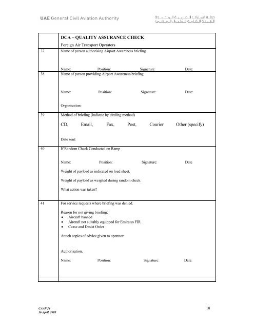 CIVIL AVIATION ADVISORY PUBLICATION CAAP 24 AIRPORT ...