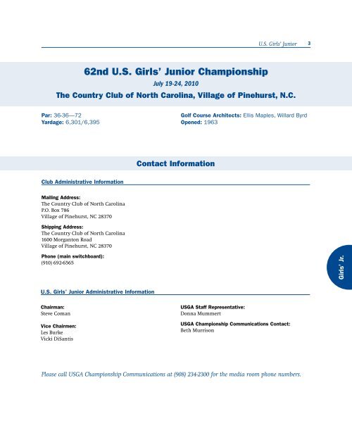 2010 U.S. Girls Junior Championship - USGA