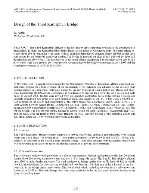 Design of the Third Karnaphuli Bridge D. Astin - Bangladesh Group ...
