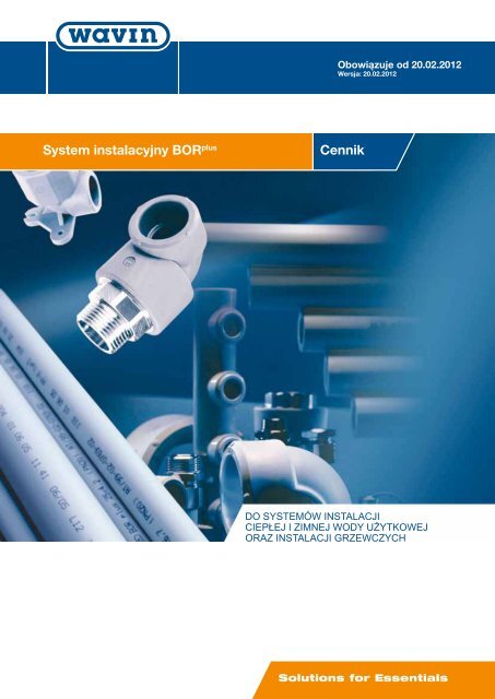 System instalacyjny BORplus Cennik - hydraulikasklep.pl