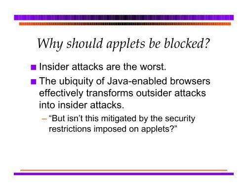 Blocking Java Applets at the Firewall