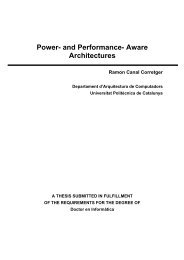 Power- and Performance- Aware Architectures - People - UPC