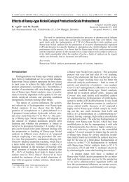 effect of raney nickel catalyst production scale pretreatment - pierre