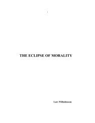 THE ECLIPSE OF MORALITY - Vital Christianity