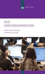 FACET COMPUTEREXAMENSYSTEEM - College voor examens