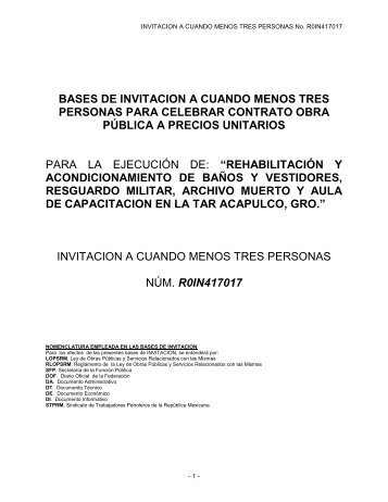 SecciÃ³n I. Instrucciones para los licitantes. - REF.PEMEX.com