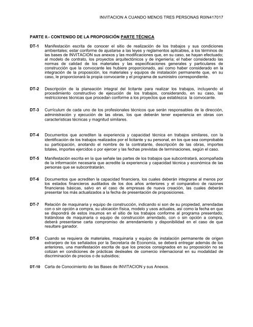 SecciÃ³n I. Instrucciones para los licitantes. - REF.PEMEX.com