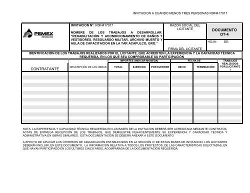 SecciÃ³n I. Instrucciones para los licitantes. - REF.PEMEX.com