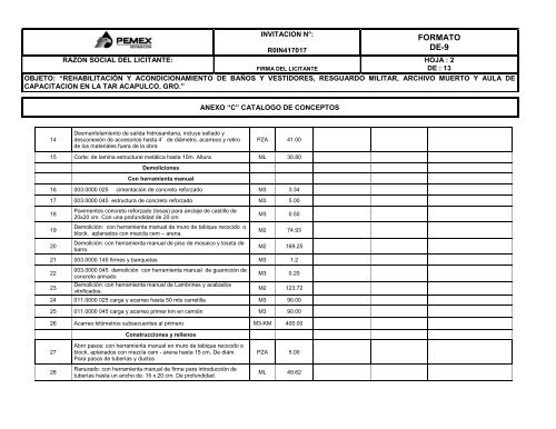 SecciÃ³n I. Instrucciones para los licitantes. - REF.PEMEX.com