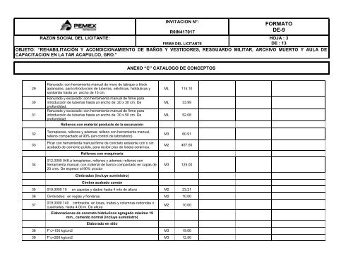 SecciÃ³n I. Instrucciones para los licitantes. - REF.PEMEX.com