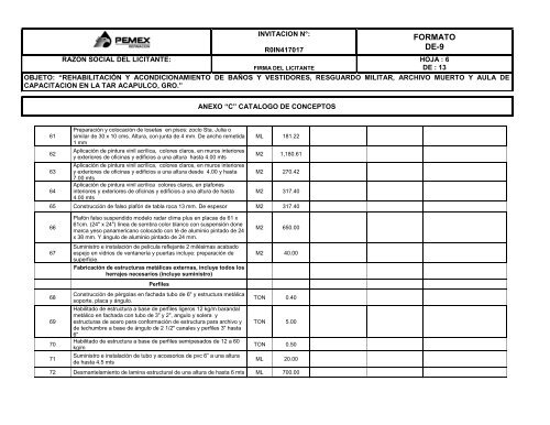 SecciÃ³n I. Instrucciones para los licitantes. - REF.PEMEX.com