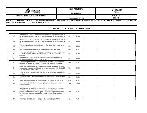 SecciÃ³n I. Instrucciones para los licitantes. - REF.PEMEX.com