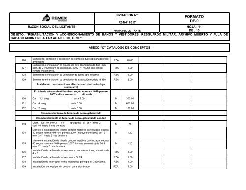 SecciÃ³n I. Instrucciones para los licitantes. - REF.PEMEX.com