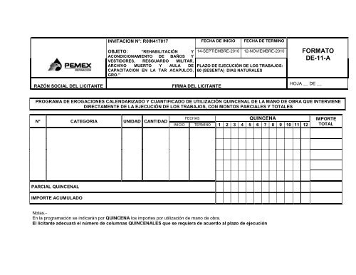 SecciÃ³n I. Instrucciones para los licitantes. - REF.PEMEX.com