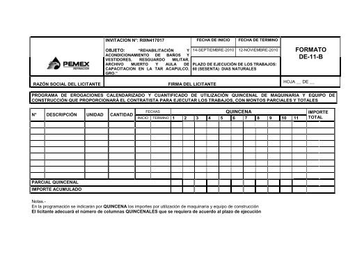 SecciÃ³n I. Instrucciones para los licitantes. - REF.PEMEX.com