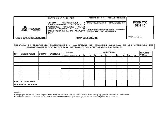 SecciÃ³n I. Instrucciones para los licitantes. - REF.PEMEX.com