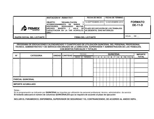 SecciÃ³n I. Instrucciones para los licitantes. - REF.PEMEX.com