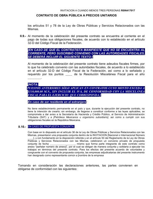 SecciÃ³n I. Instrucciones para los licitantes. - REF.PEMEX.com