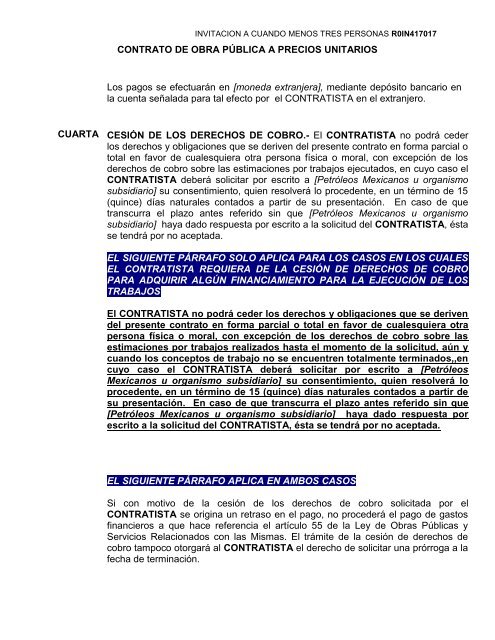 SecciÃ³n I. Instrucciones para los licitantes. - REF.PEMEX.com