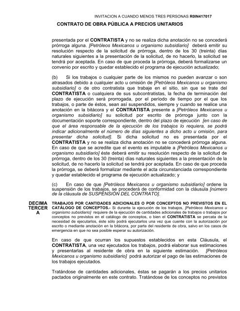 SecciÃ³n I. Instrucciones para los licitantes. - REF.PEMEX.com