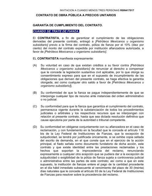 SecciÃ³n I. Instrucciones para los licitantes. - REF.PEMEX.com