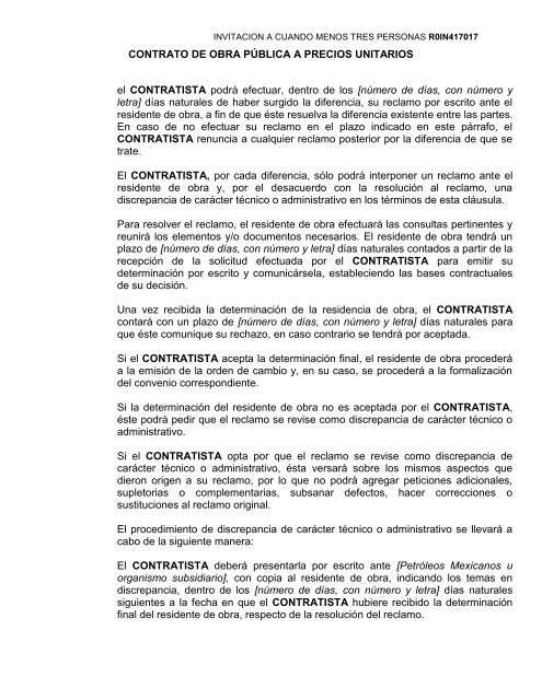 SecciÃ³n I. Instrucciones para los licitantes. - REF.PEMEX.com