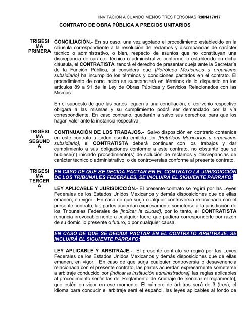 SecciÃ³n I. Instrucciones para los licitantes. - REF.PEMEX.com